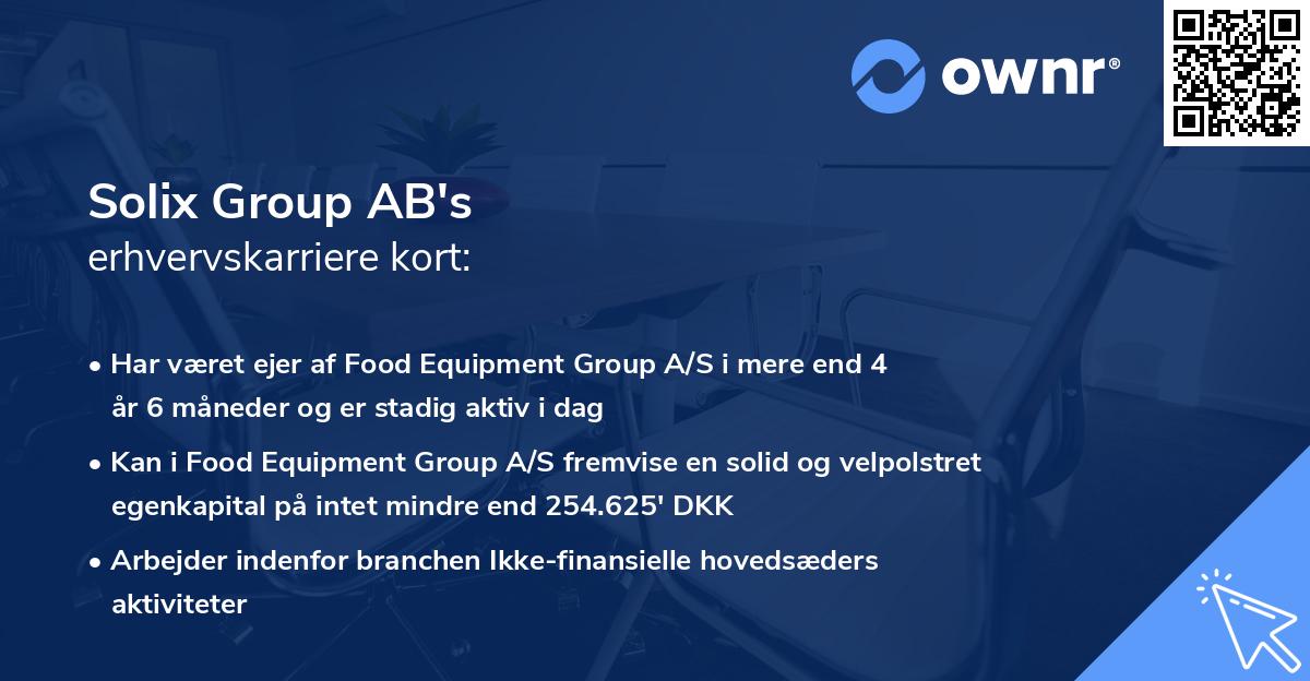 Solix Group AB's erhvervskarriere kort