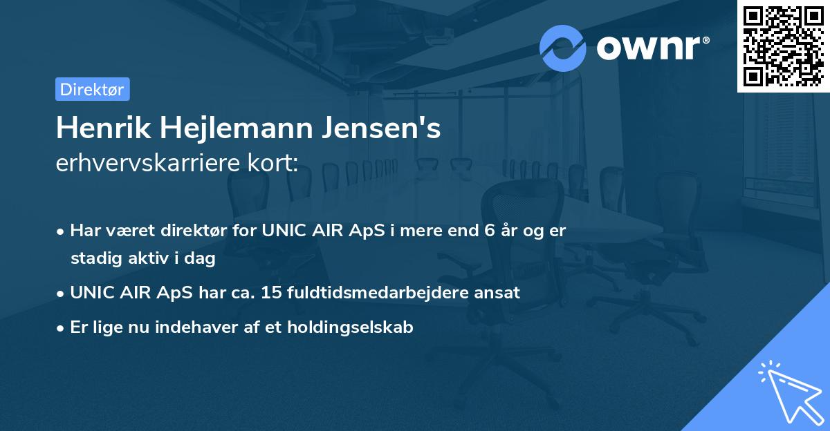 Henrik Hejlemann Jensen's erhvervskarriere kort