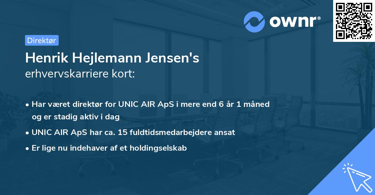 Henrik Hejlemann Jensen's erhvervskarriere kort