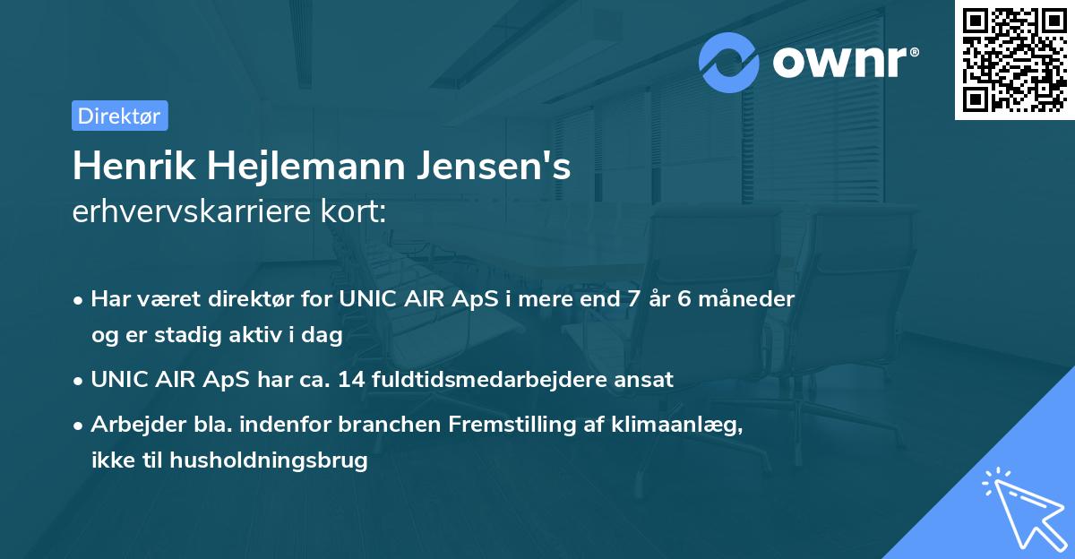 Henrik Hejlemann Jensen's erhvervskarriere kort