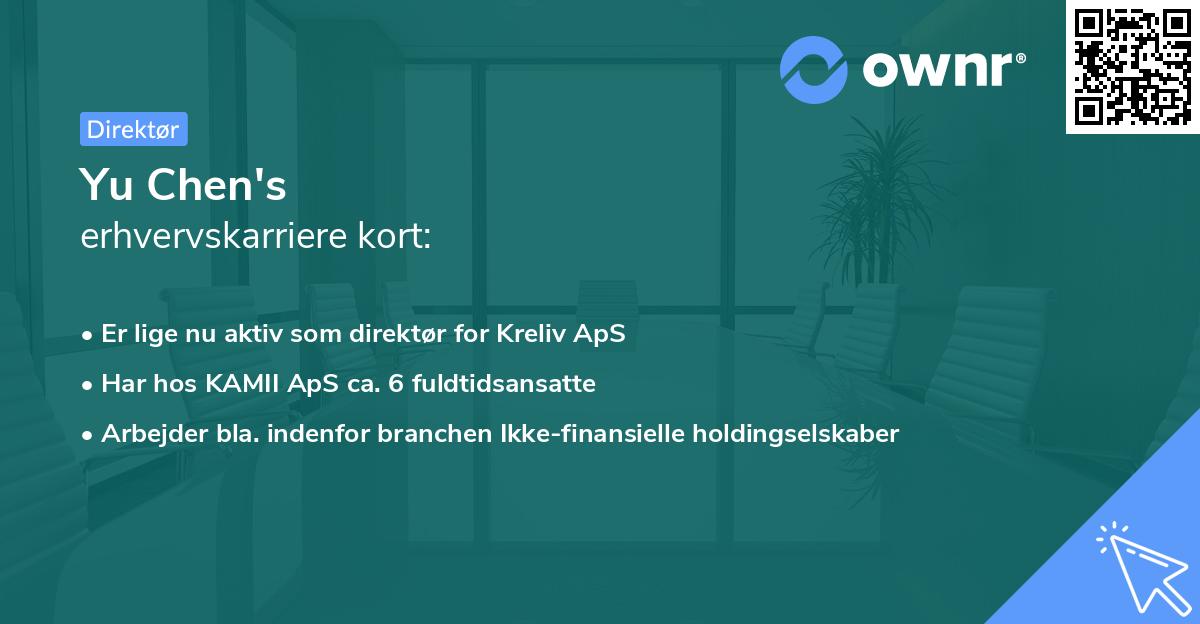 Yu Chen's erhvervskarriere kort