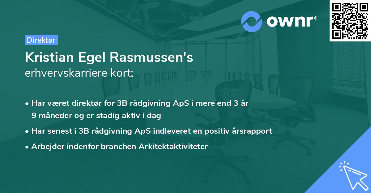 Kristian Egel Rasmussen's erhvervskarriere kort