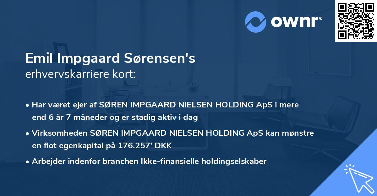 Emil Impgaard Sørensen's erhvervskarriere kort