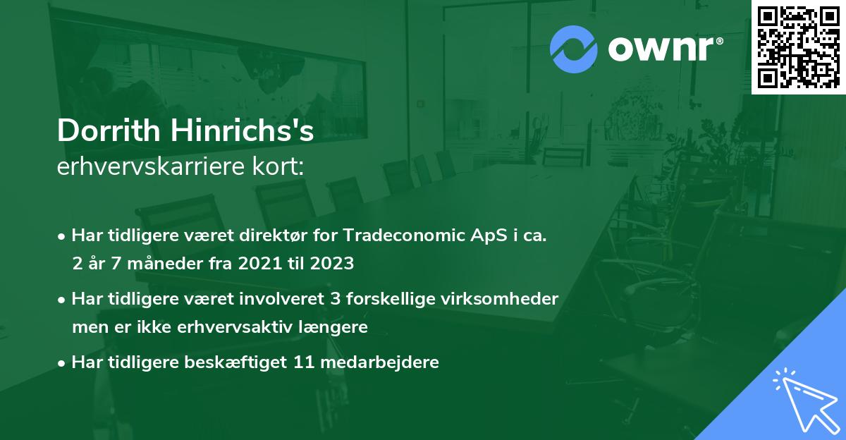 Dorrith Hinrichs's erhvervskarriere kort
