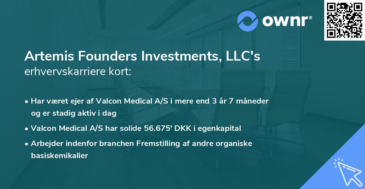 Artemis Founders Investments, LLC's erhvervskarriere kort