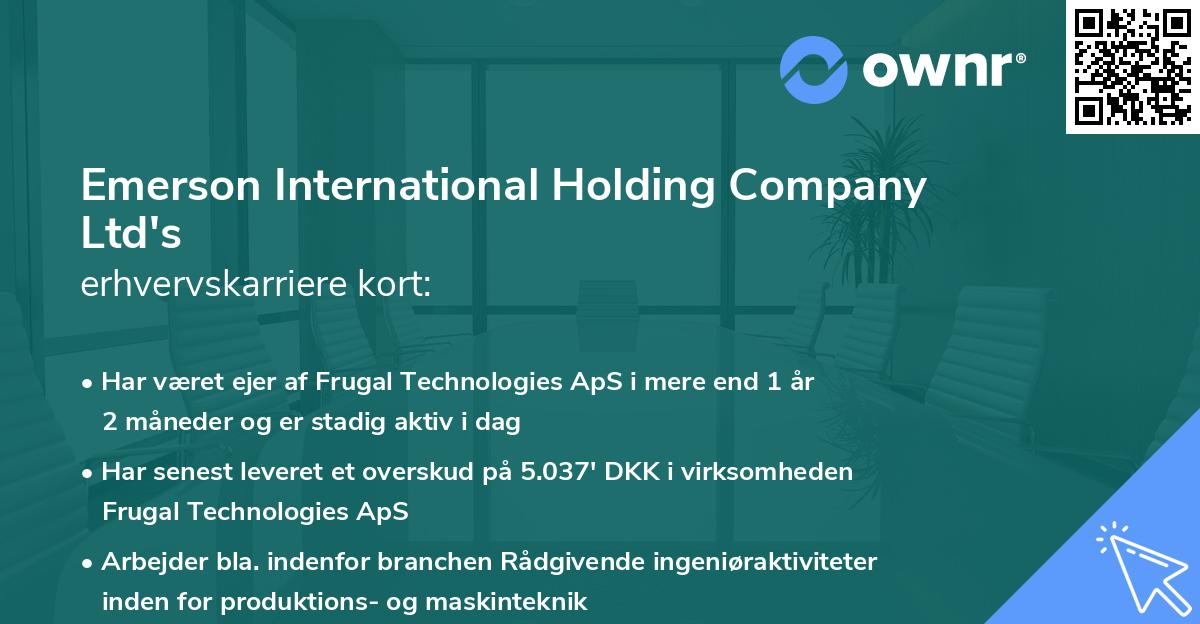 Emerson International Holding Company Ltd's erhvervskarriere kort