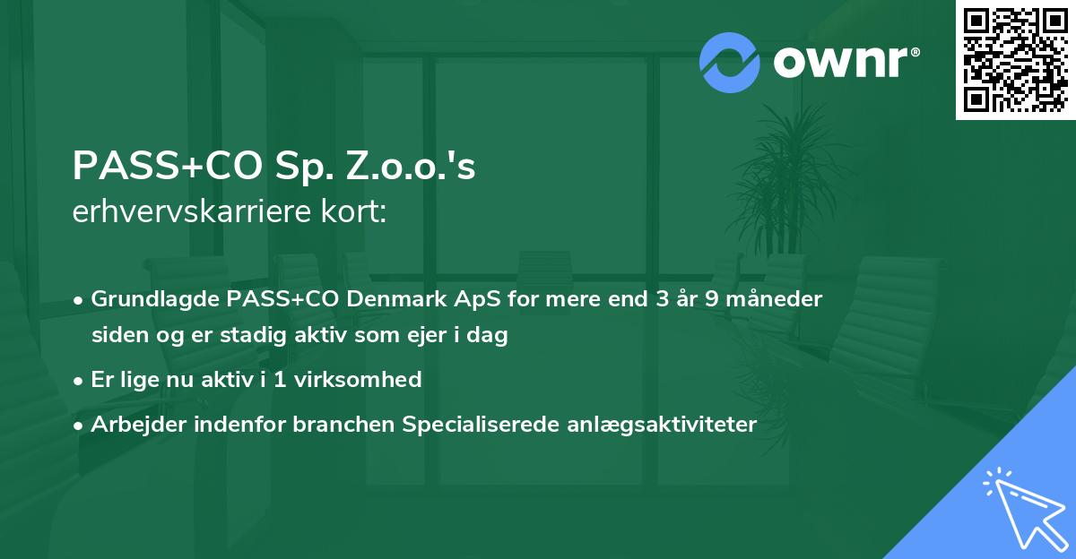 PASS+CO Sp. Z.o.o.'s erhvervskarriere kort