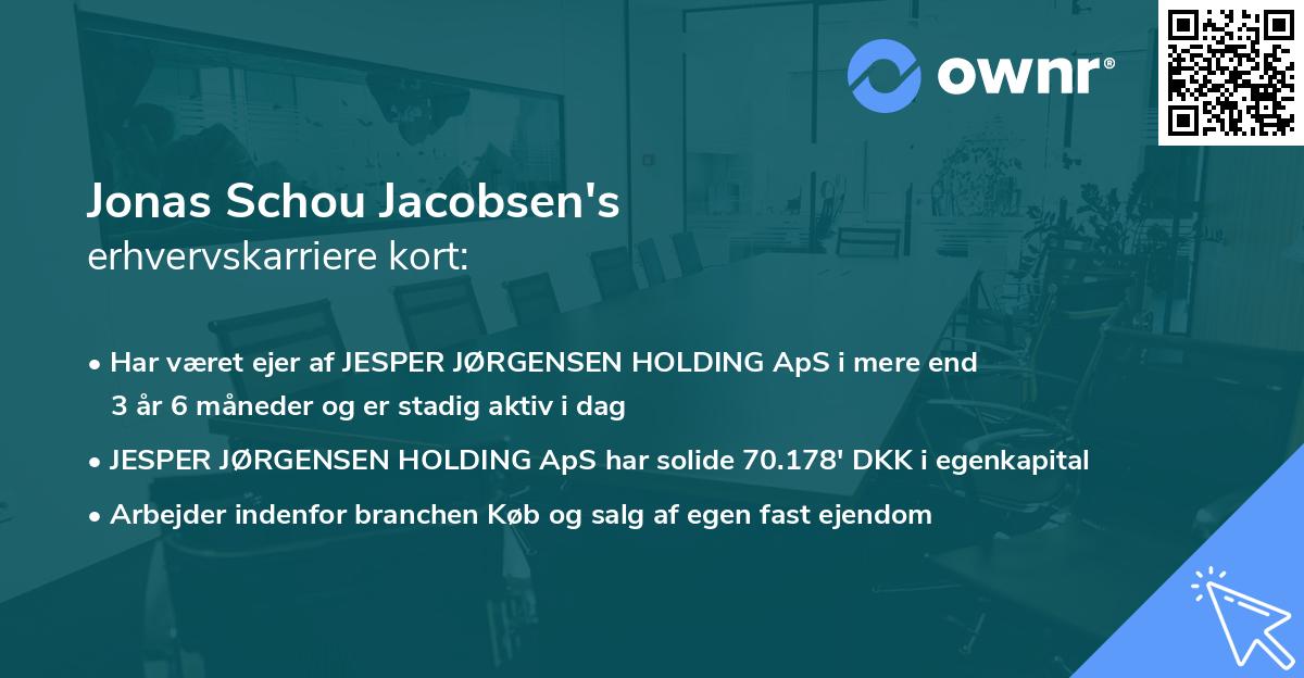 Jonas Schou Jacobsen's erhvervskarriere kort
