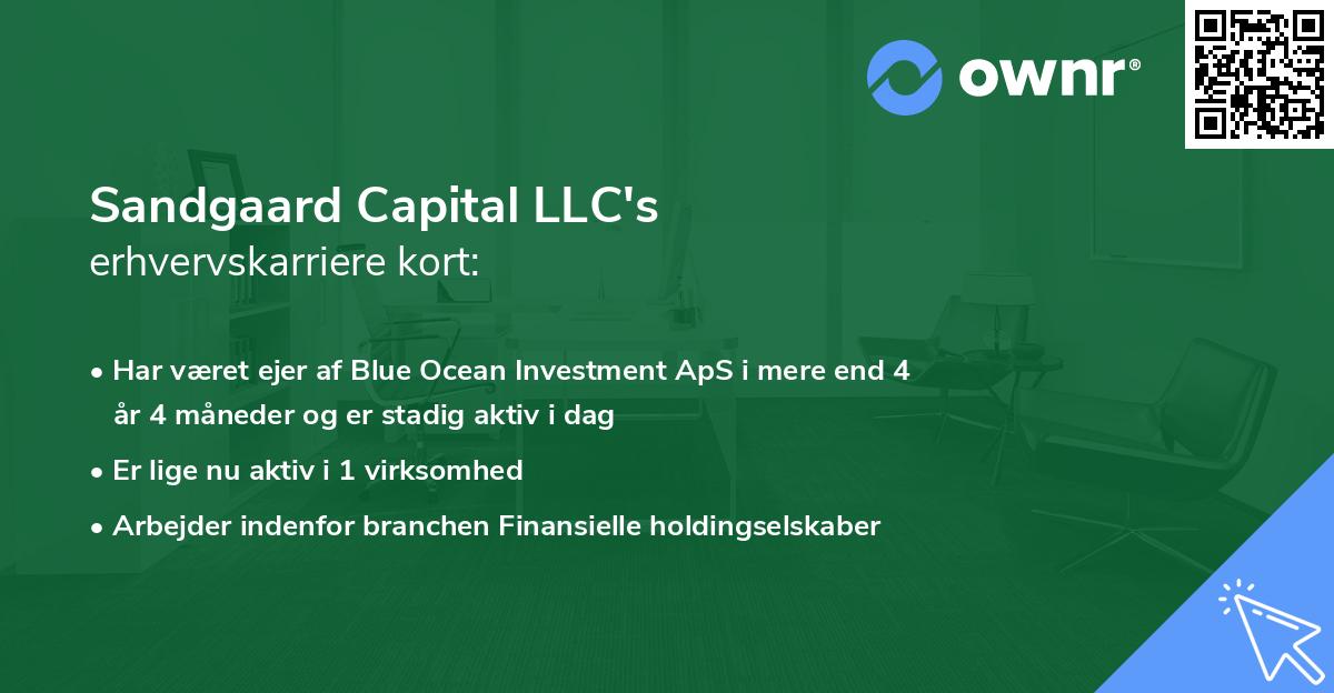 Sandgaard Capital LLC's erhvervskarriere kort