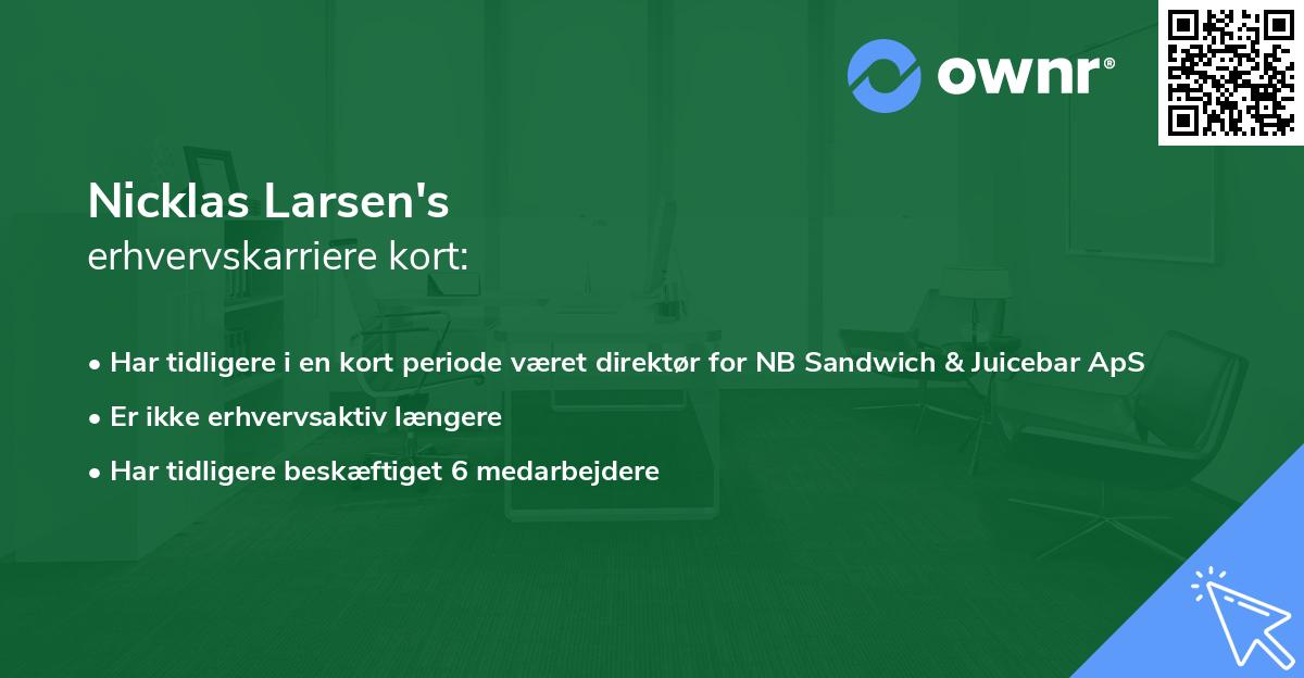 Nicklas Larsen's erhvervskarriere kort