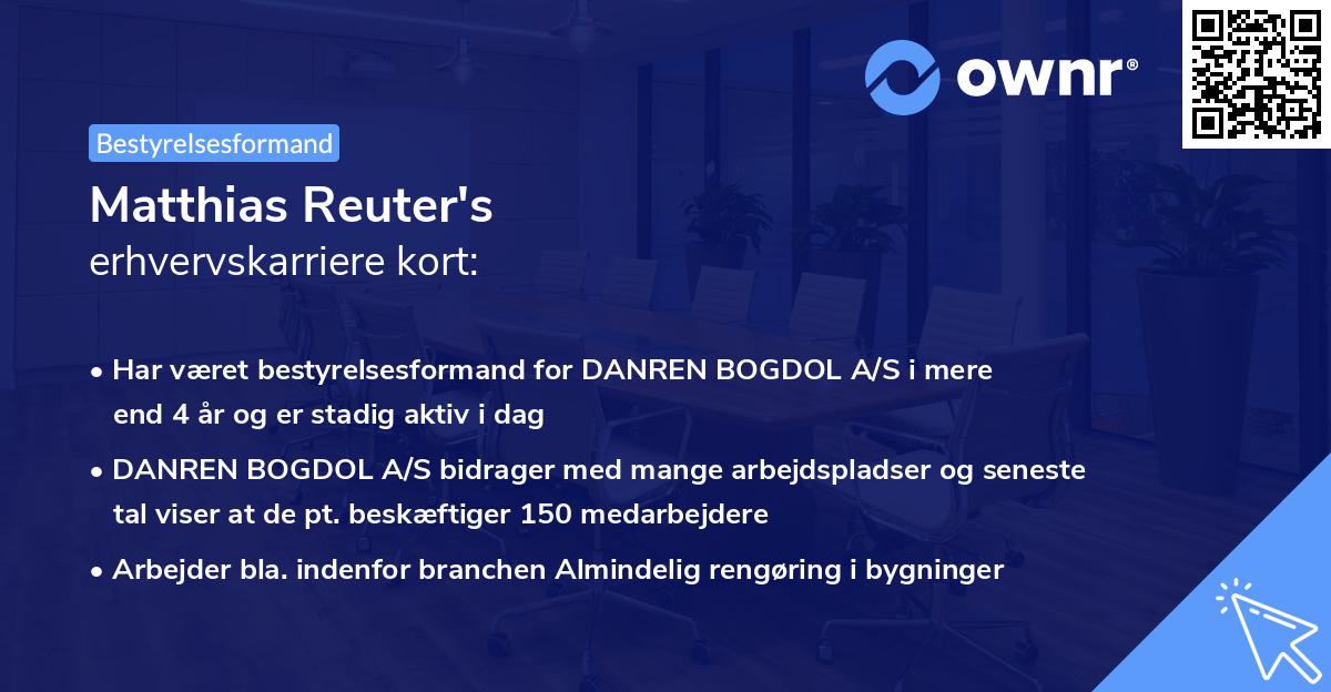 Matthias Reuter's erhvervskarriere kort