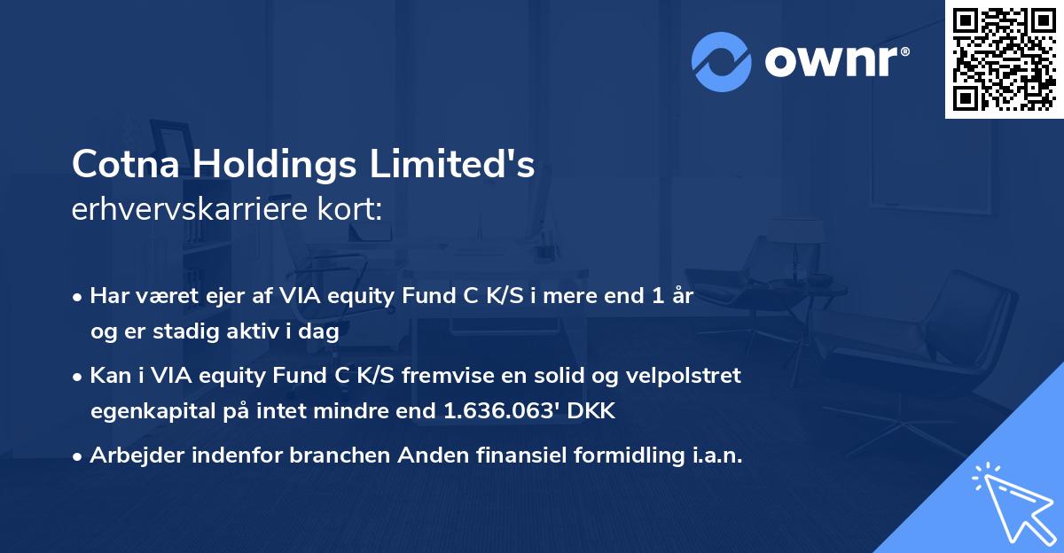 Cotna Holdings Limited's erhvervskarriere kort