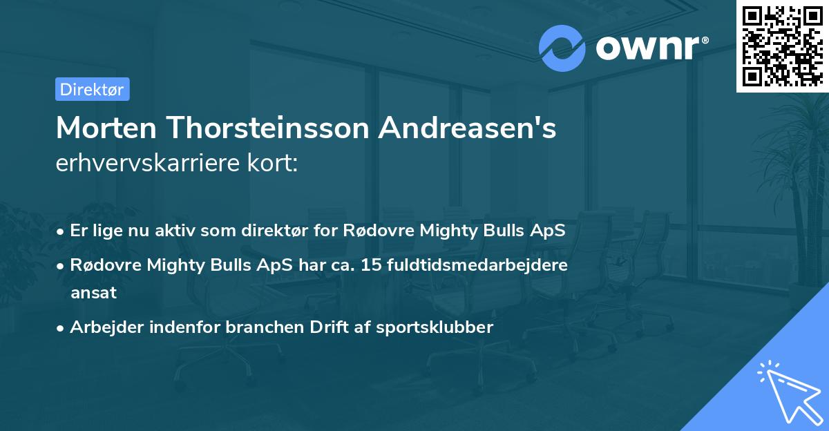 Morten Thorsteinsson Andreasen's erhvervskarriere kort