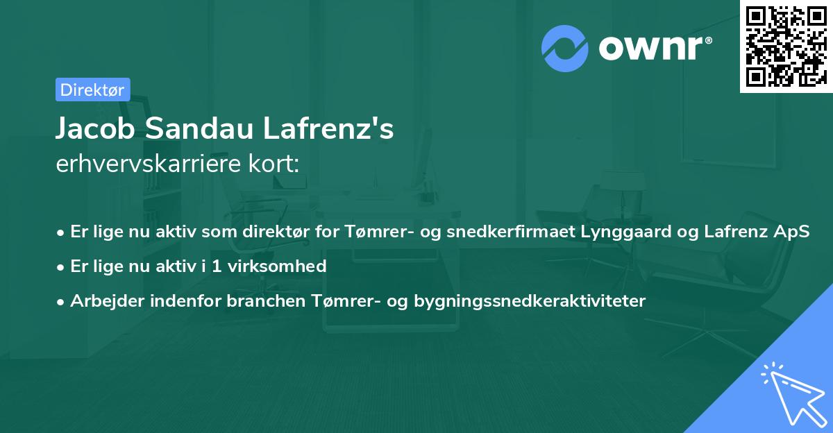 Jacob Sandau Lafrenz's erhvervskarriere kort