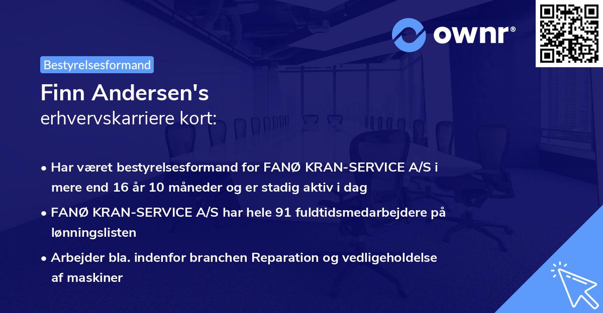 Finn Andersen's erhvervskarriere kort