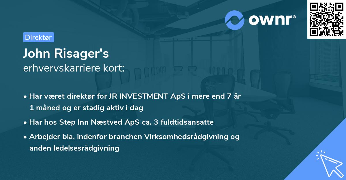 John Risager's erhvervskarriere kort