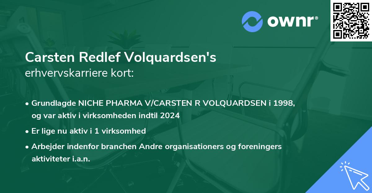 Carsten Redlef Volquardsen's erhvervskarriere kort