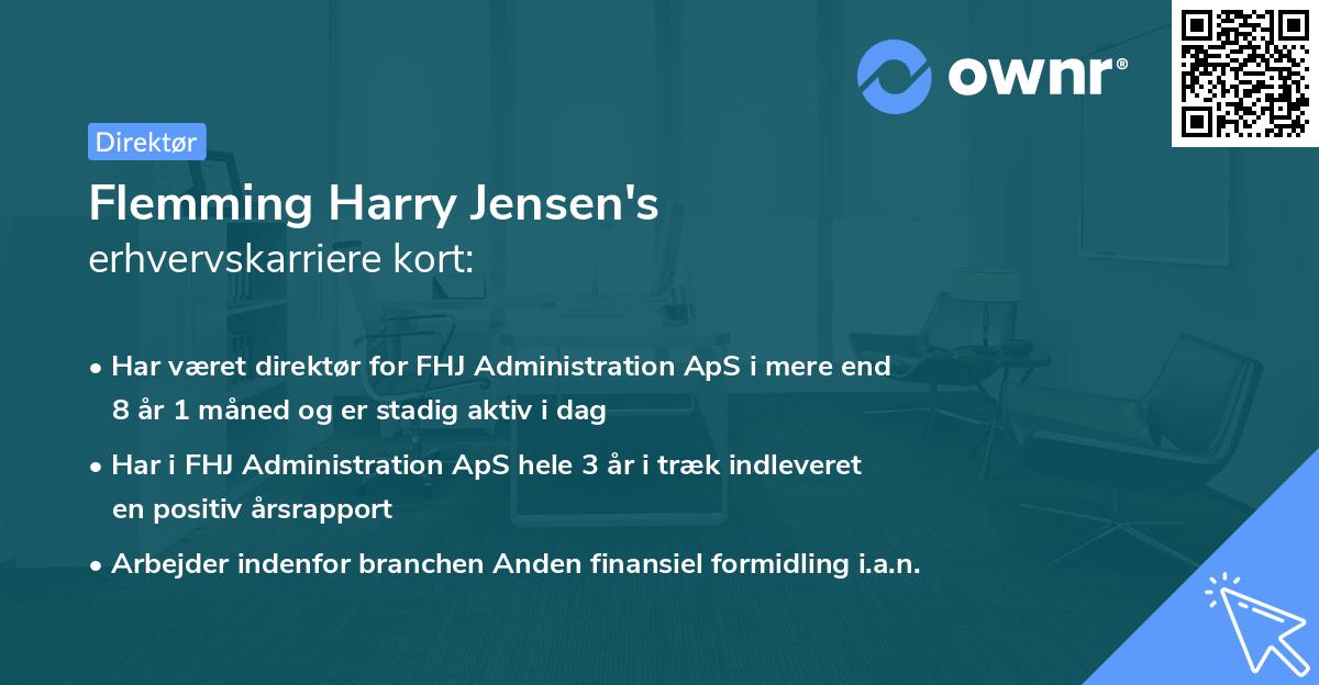 Flemming Harry Jensen's erhvervskarriere kort