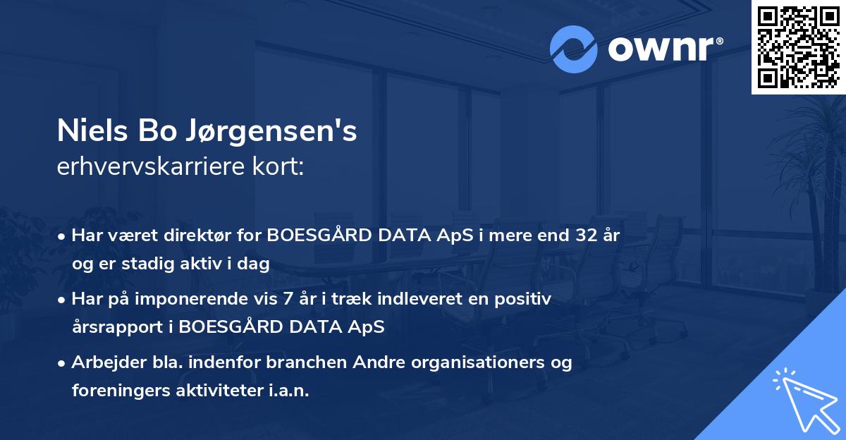Niels Bo Jørgensen's erhvervskarriere kort