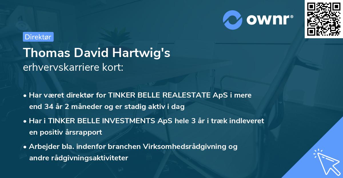 Thomas David Hartwig's erhvervskarriere kort