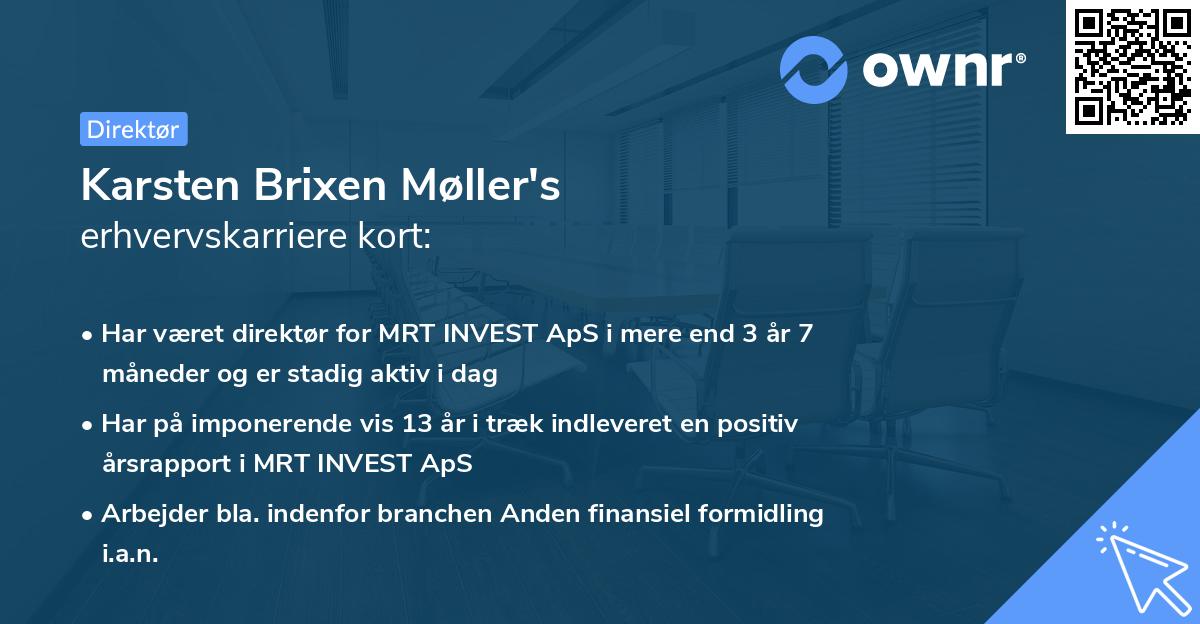 Karsten Brixen Møller's erhvervskarriere kort