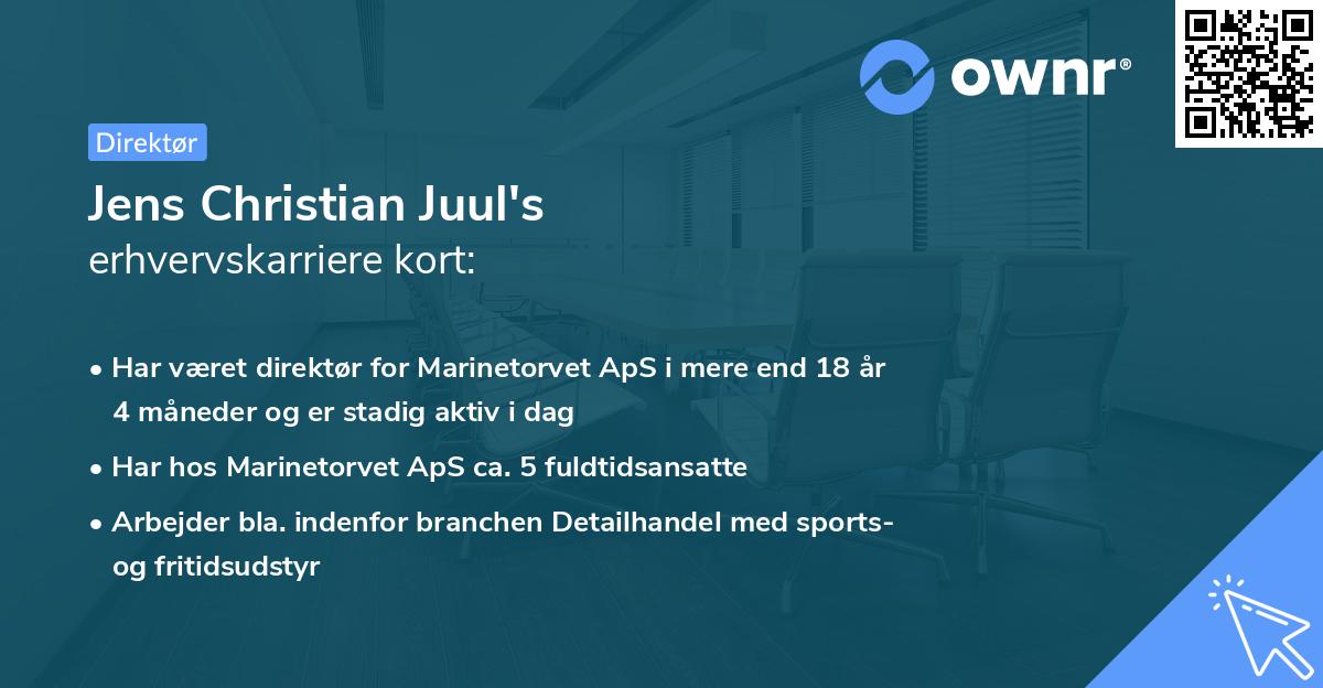 Jens Christian Juul's erhvervskarriere kort
