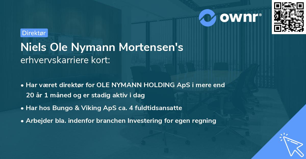 Niels Ole Nymann Mortensen's erhvervskarriere kort