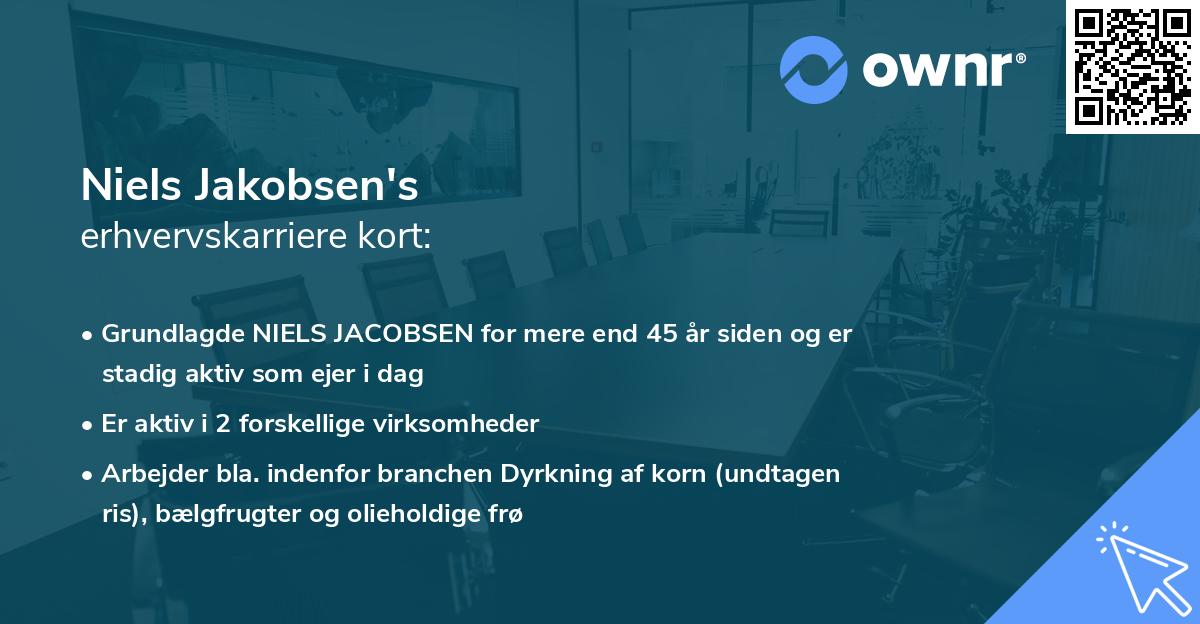 Niels Jakobsen's erhvervskarriere kort