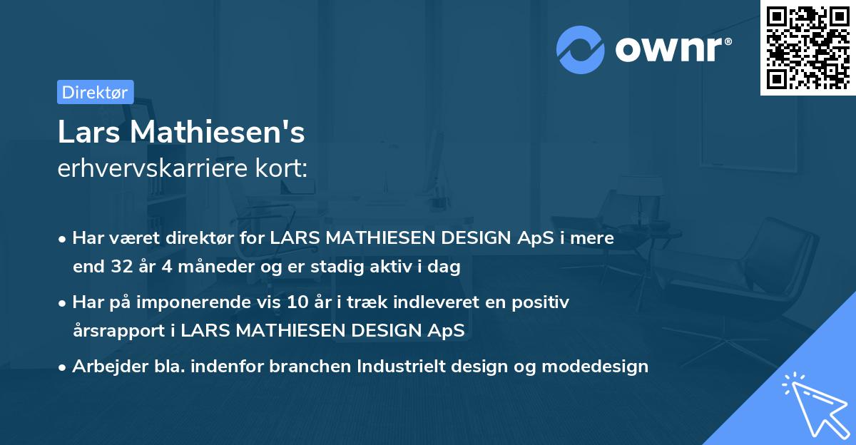 Lars Mathiesen's erhvervskarriere kort