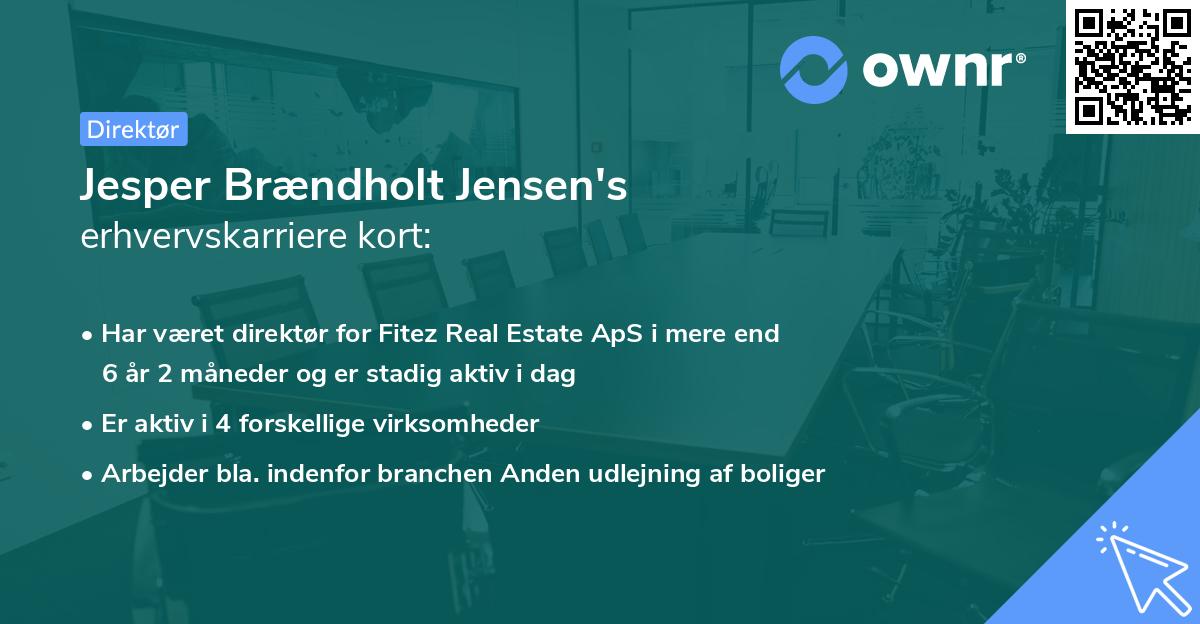 Jesper Brændholt Jensen's erhvervskarriere kort