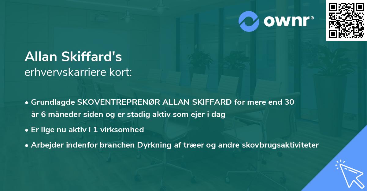 Allan Skiffard's erhvervskarriere kort
