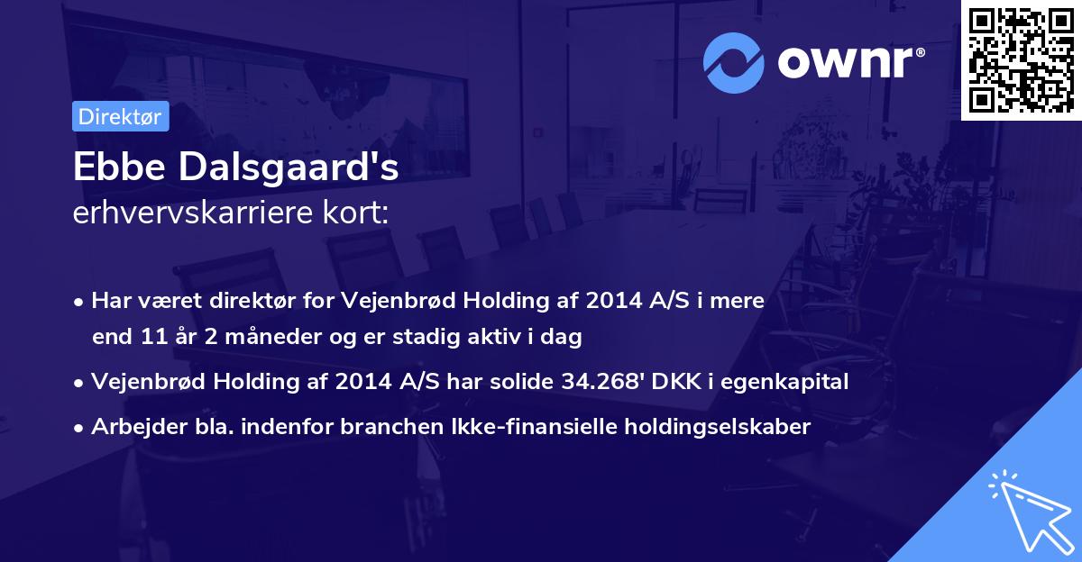 Ebbe Dalsgaard's erhvervskarriere kort