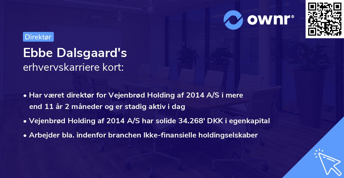 Ebbe Dalsgaard's erhvervskarriere kort