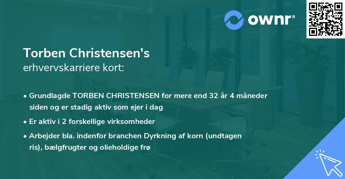 Torben Christensen's erhvervskarriere kort