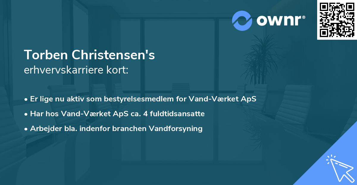 Torben Christensen's erhvervskarriere kort