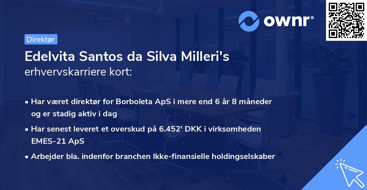 Edelvita Santos da Silva Milleri's erhvervskarriere kort