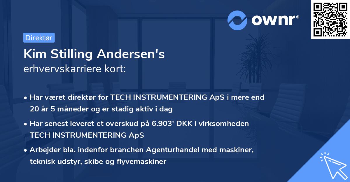 Kim Stilling Andersen's erhvervskarriere kort