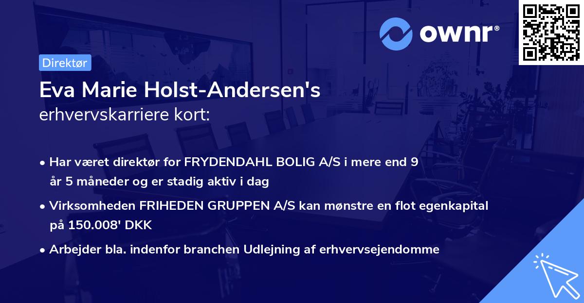 Eva Marie Holst-Andersen's erhvervskarriere kort