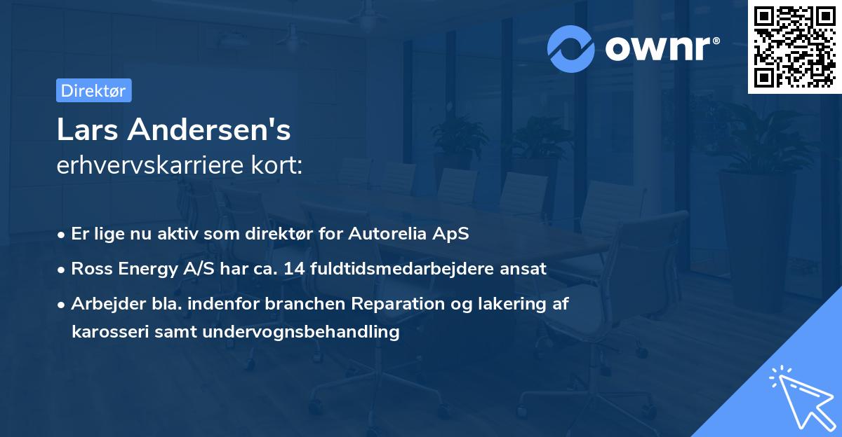 Lars Andersen's erhvervskarriere kort
