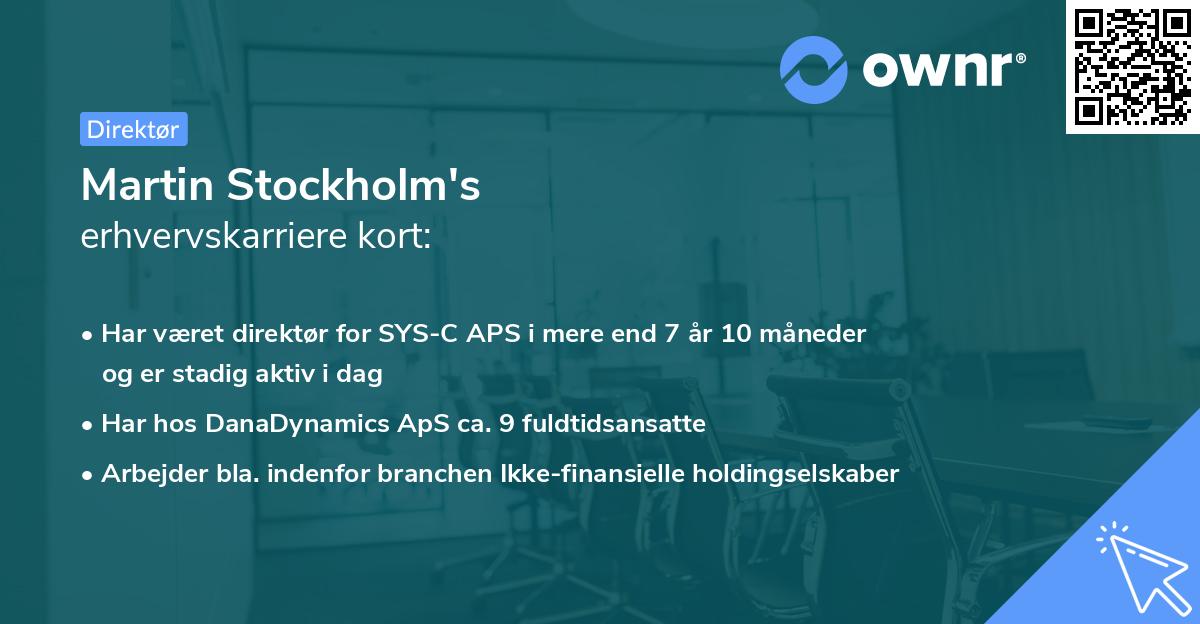 Martin Stockholm's erhvervskarriere kort