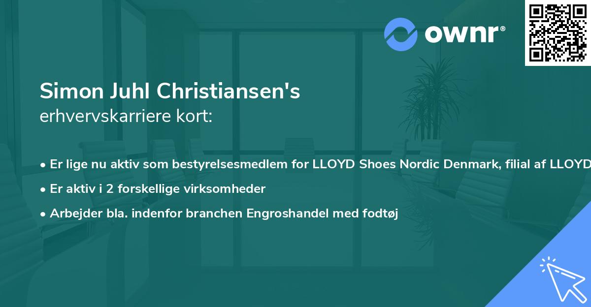 Simon Juhl Christiansen's erhvervskarriere kort