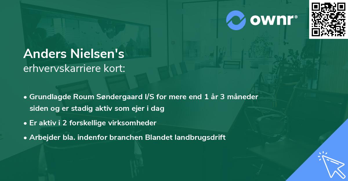 Anders Nielsen's erhvervskarriere kort