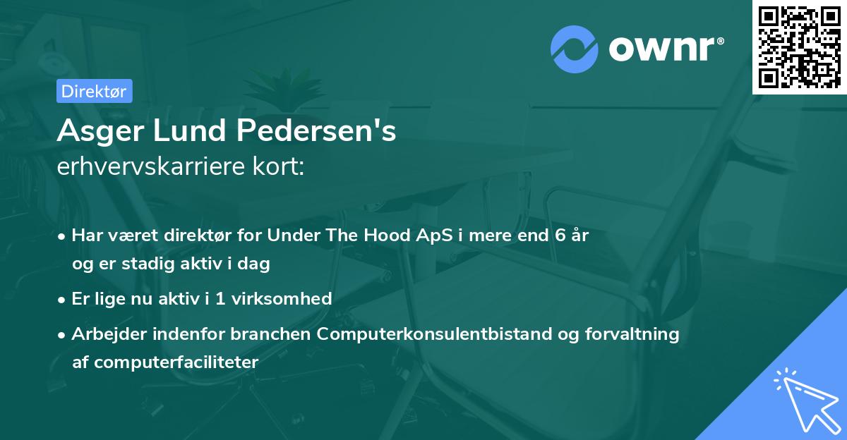 Asger Lund Pedersen's erhvervskarriere kort