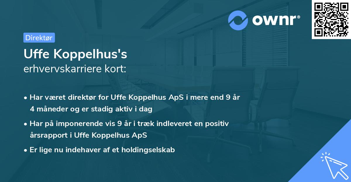 Uffe Koppelhus's erhvervskarriere kort