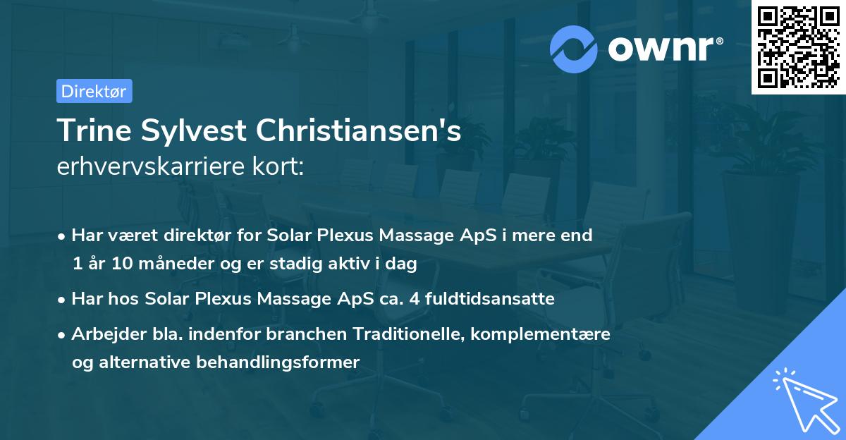 Trine Sylvest Christiansen's erhvervskarriere kort