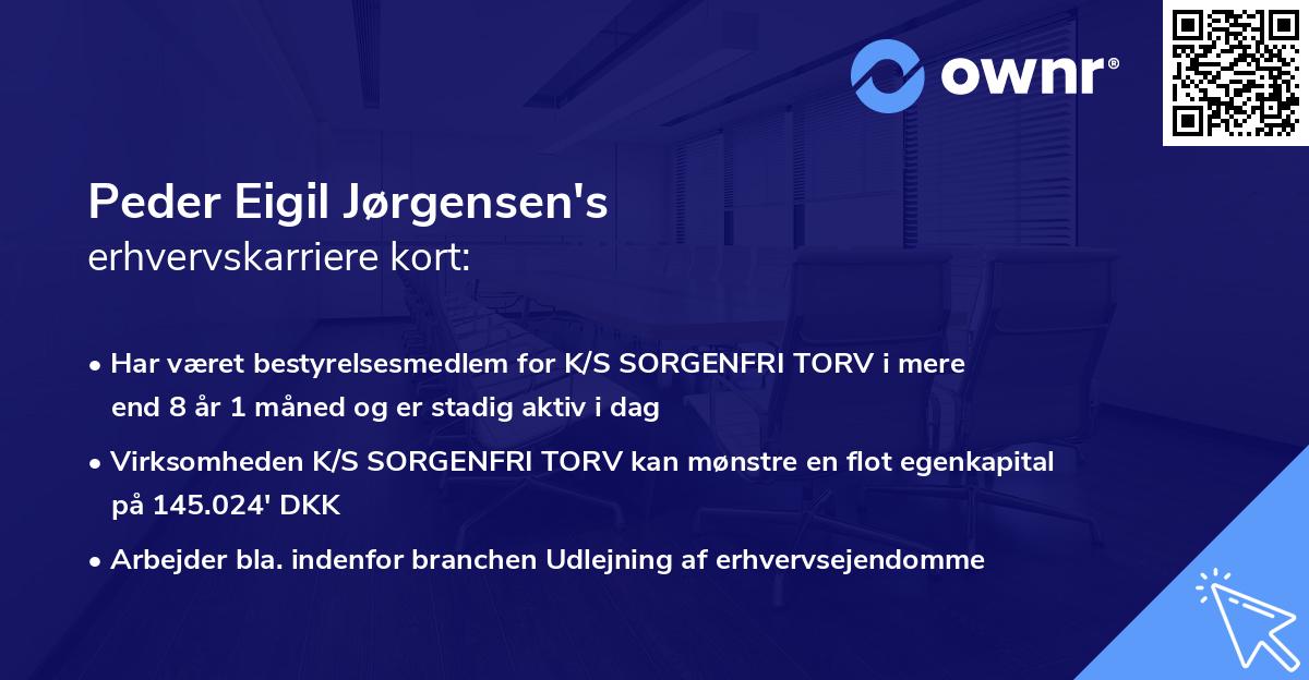 Peder Eigil Jørgensen's erhvervskarriere kort