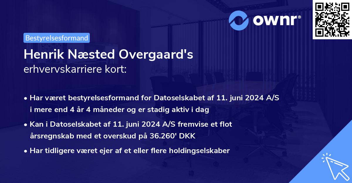 Henrik Næsted Overgaard's erhvervskarriere kort