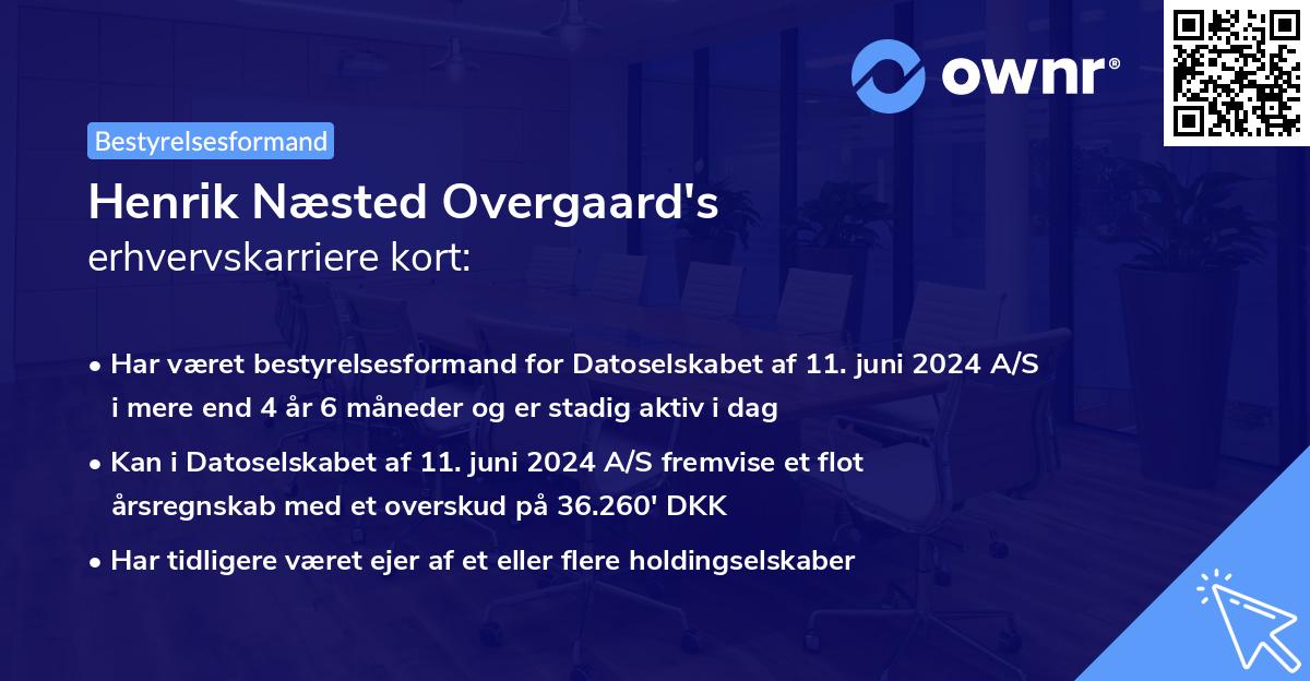 Henrik Næsted Overgaard's erhvervskarriere kort