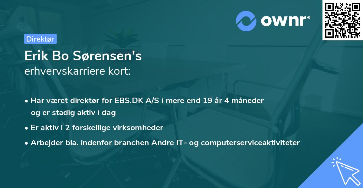 Erik Bo Sørensen's erhvervskarriere kort
