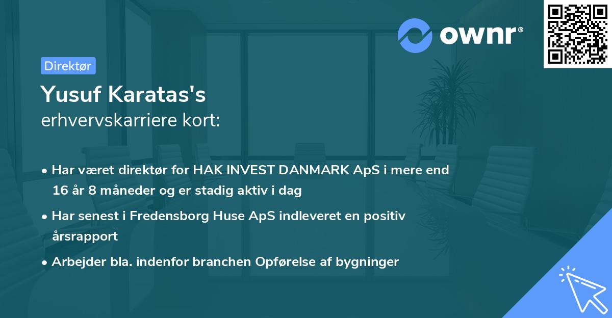 Yusuf Karatas's erhvervskarriere kort